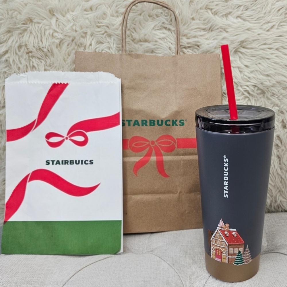 Starbucks-2025 Limited Edition Holiday Gingerbread House 16oz Tumbler NWT